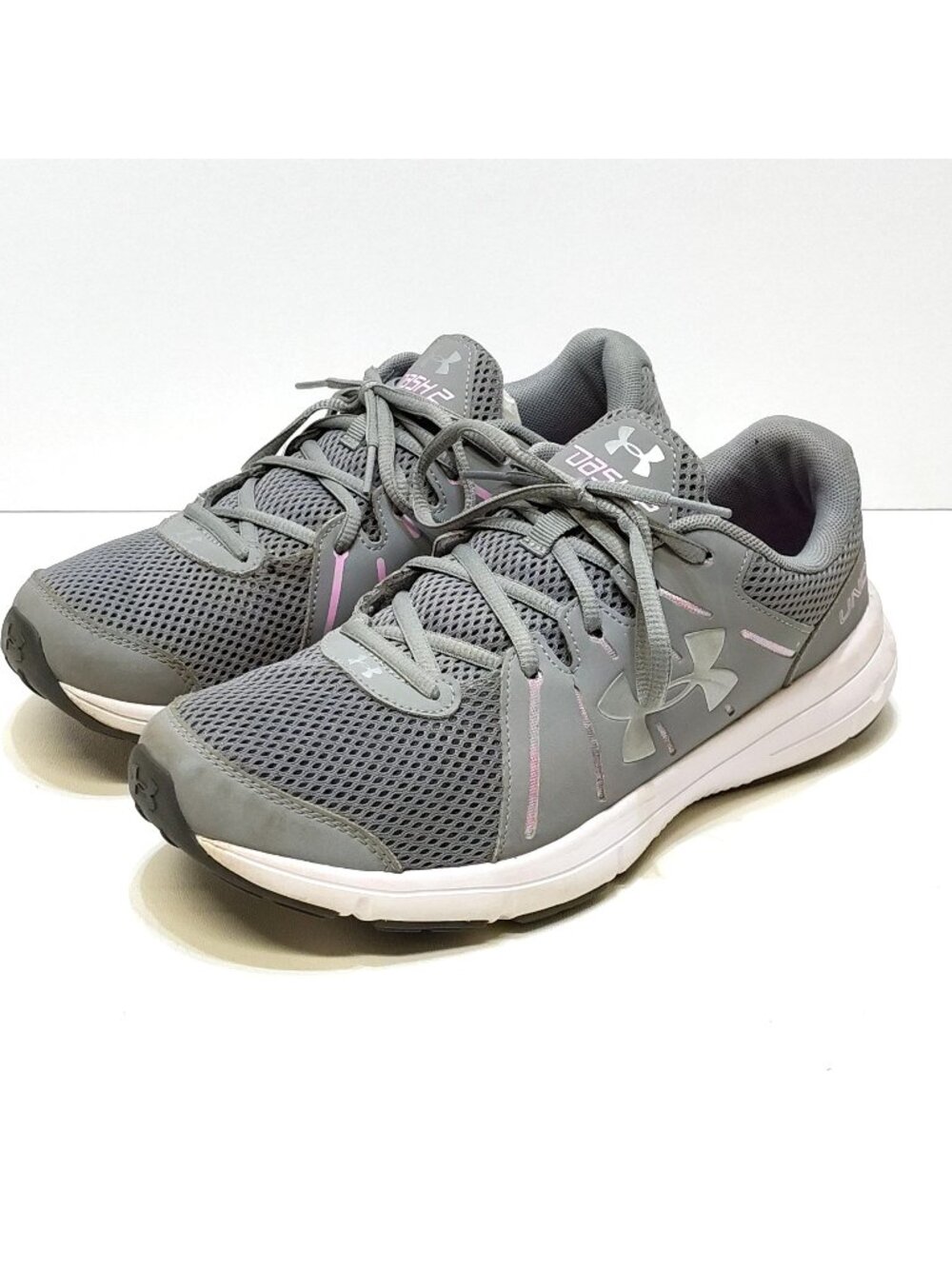 Under Armour Dash 2 Running Trainer Shoe Women 10 Leather Mesh Upper 1285488-035